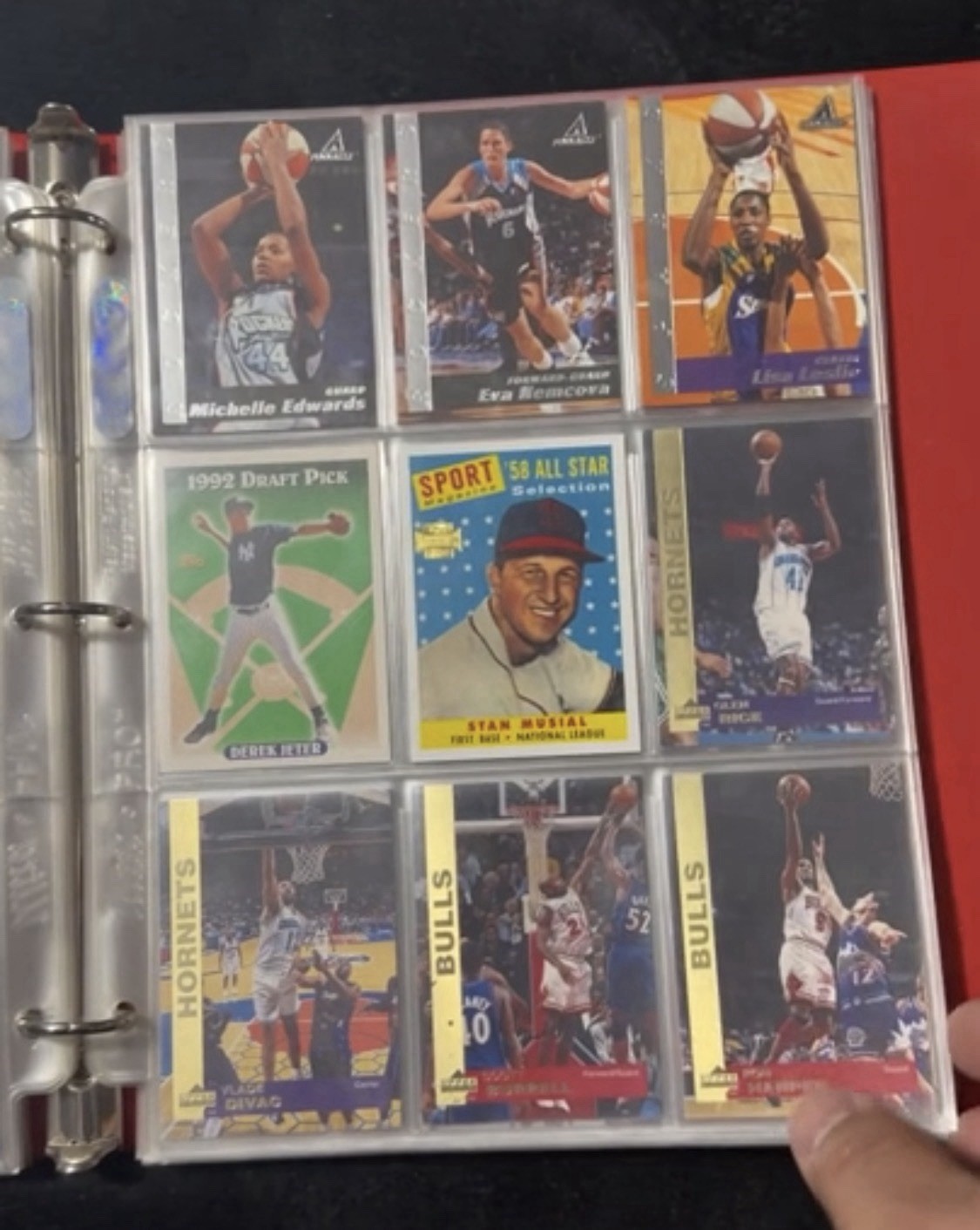 Derek Jeter Rookie MJ Shaq Random sports card binder lot MLB NFL NBA WNBA Mixed