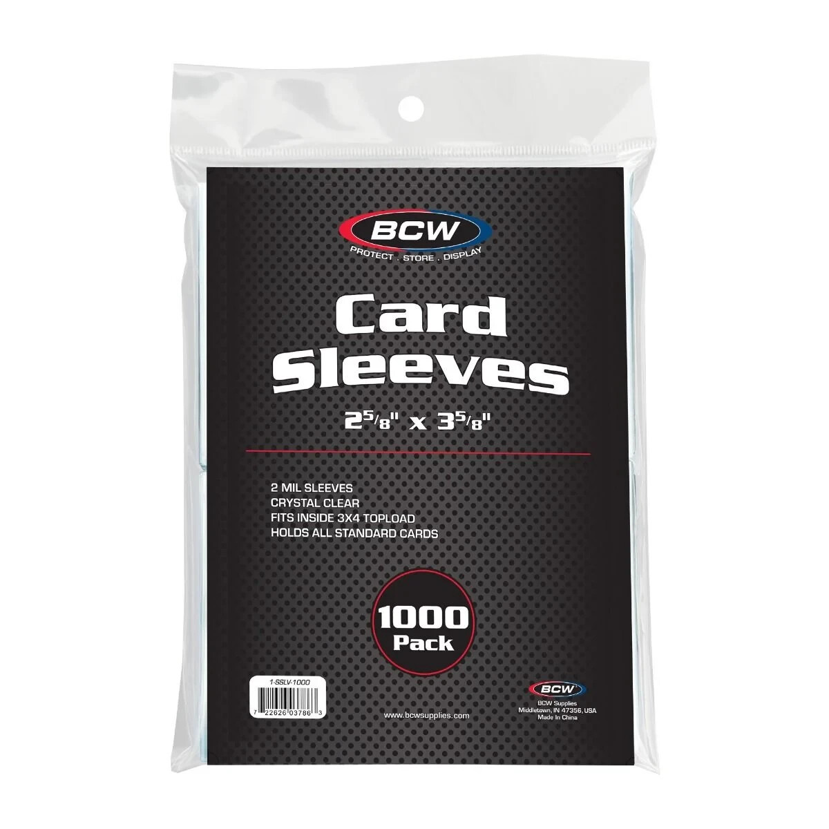 BCW Penny Card Soft Sleeves 1 Pack of 1000 Standard Sized Cards