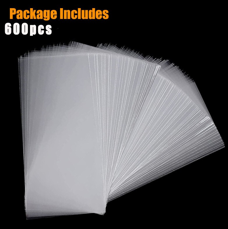 200-1000pcs Money Bag Storage Protect Currency Banknotes Clear Soft Sleeves