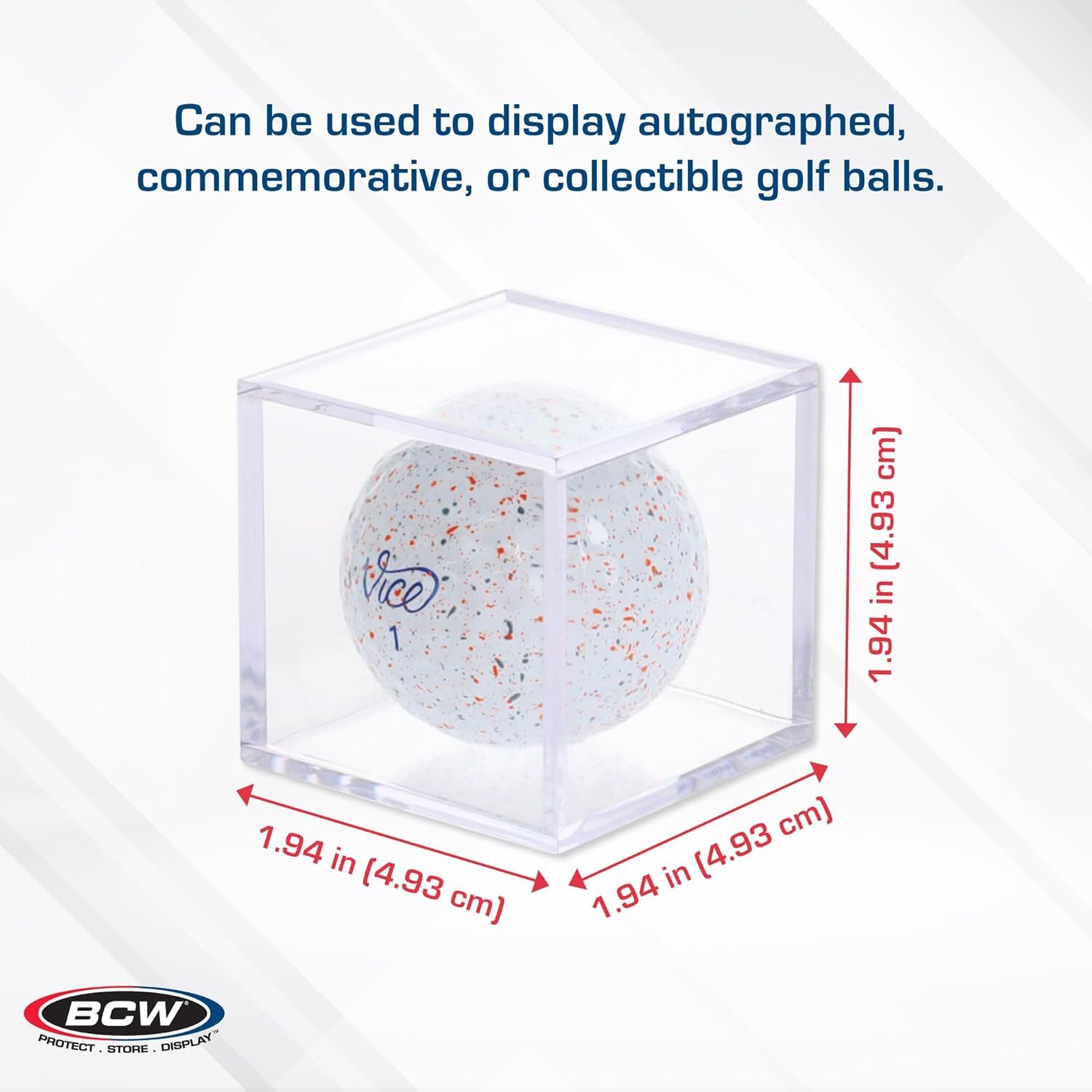 X3 BCW Golf Ball Square Display Holders Crystal Cubes Clear Safe Storage DEAL
