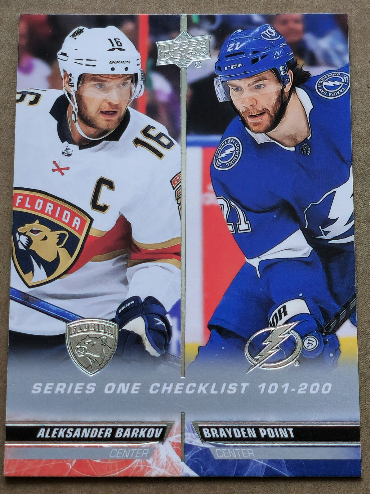 2022-23 Upper Deck Checklist Aleksander Barkov Brayden Point #200 Panthers