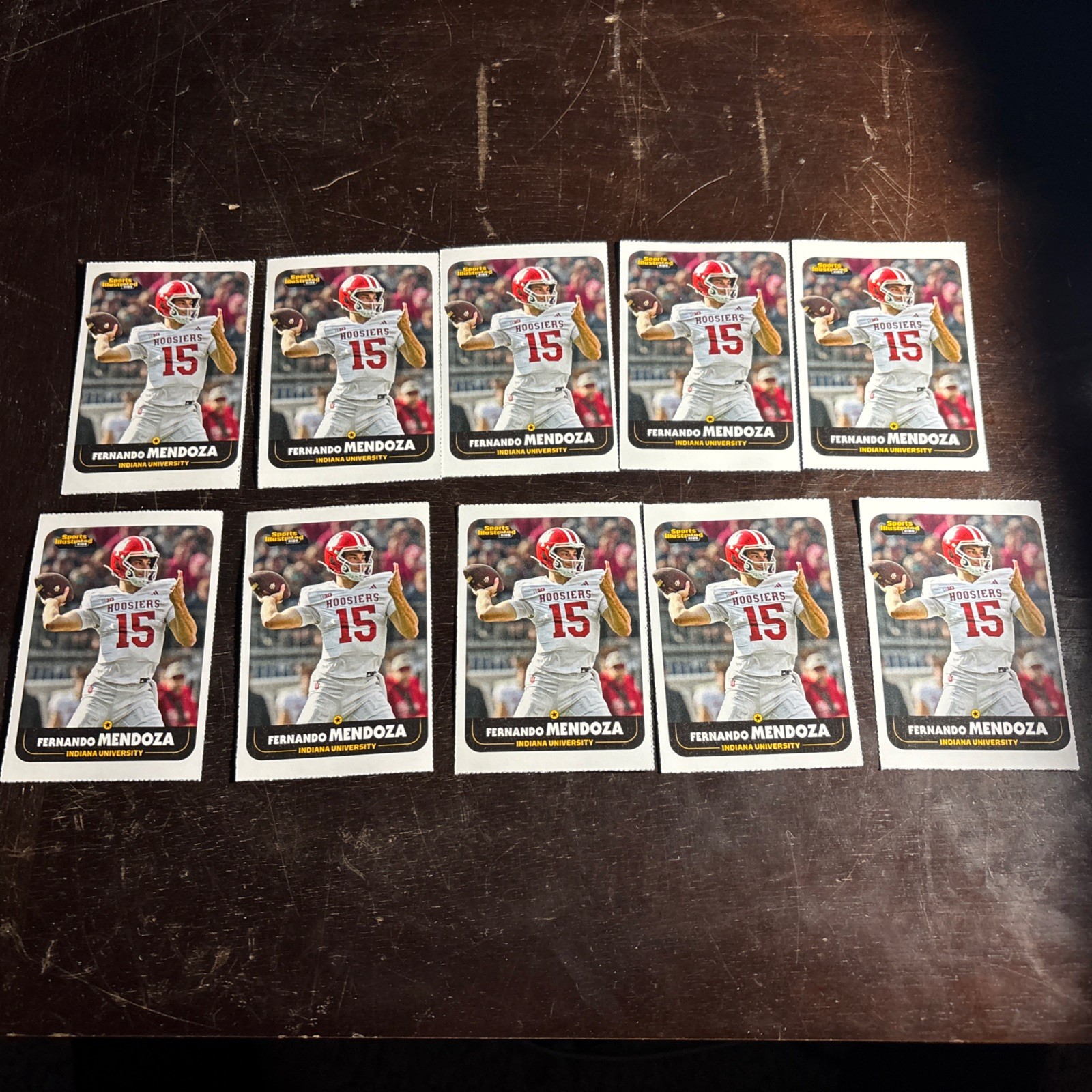 Lot Of 10 2026 Si For Kids Fernando Mendoza NCAA Football Rookie Card Nm 1227 Rc