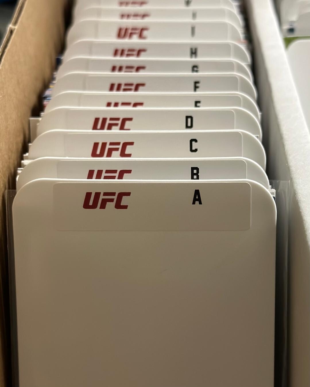 (26) STANDARD Sports Card Dividers with 26 FREE UFC A-Z Labels Set