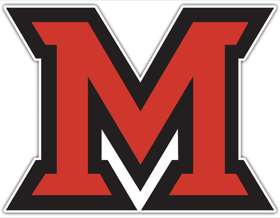 Sticker – Miami RedHawks Logo – Die Cut Laminated Vinyl Decal
