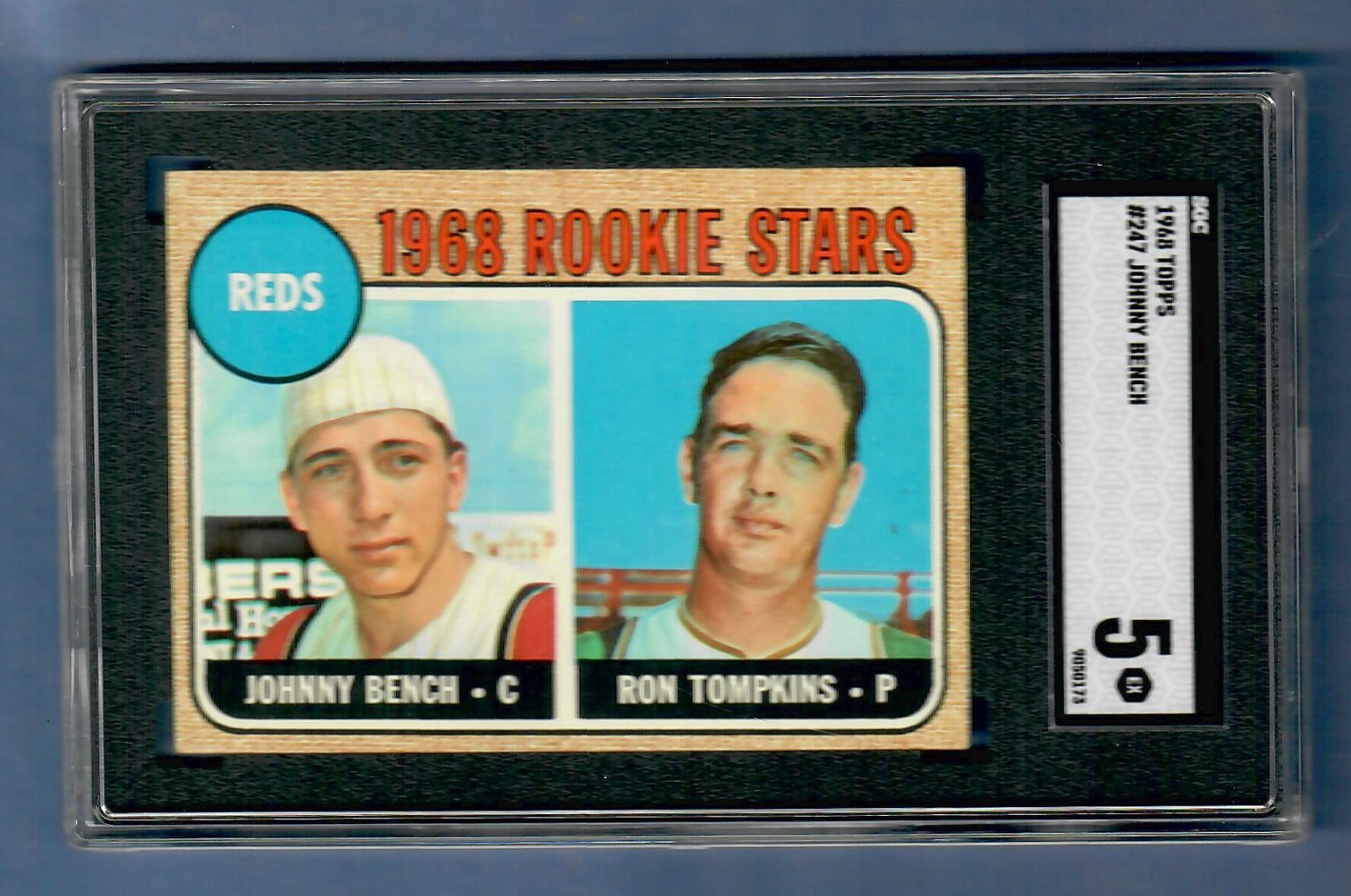 1968 Topps Baseball #247- Johnny Bench ROOKIE – EXCELLENT-5 -*JEEJ*!