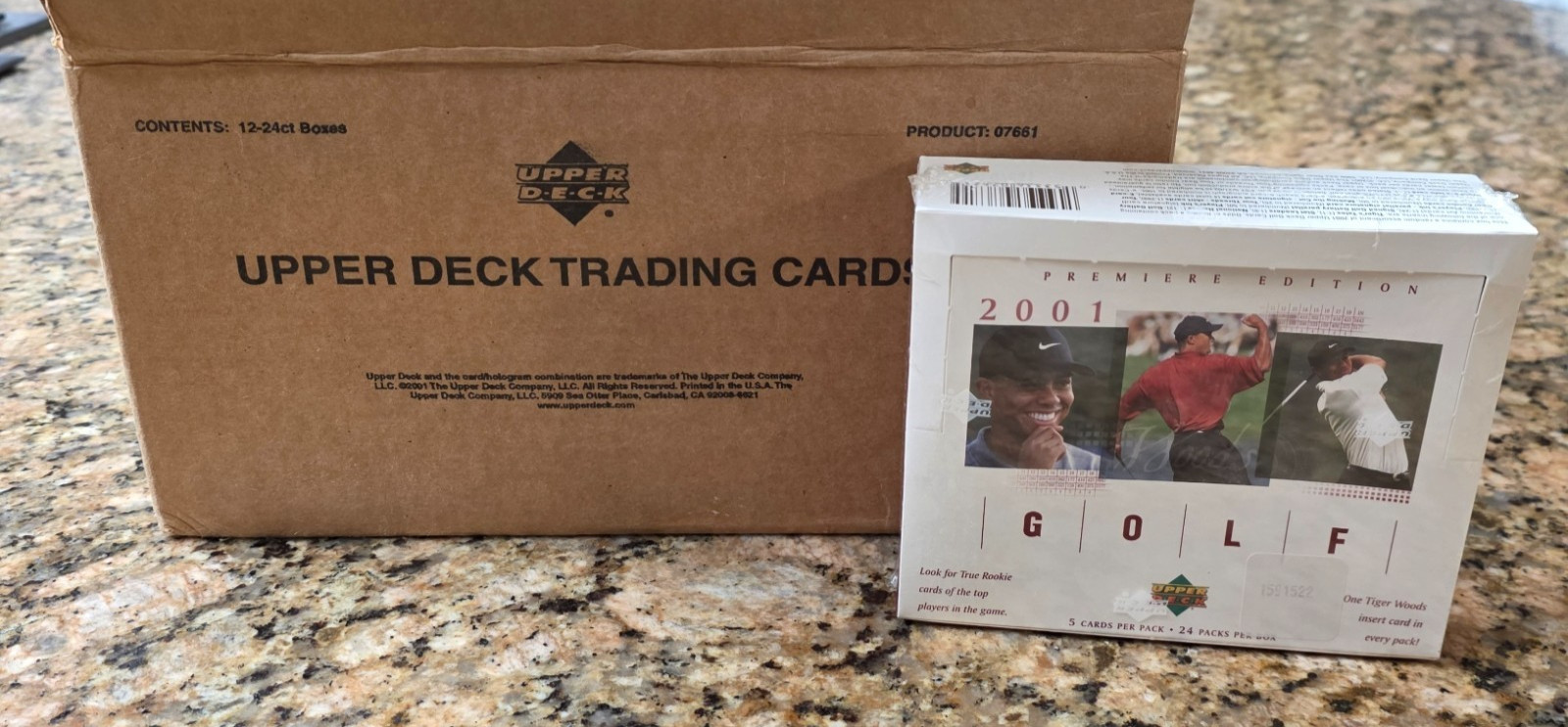 2001 Upper Deck Premiere Golf Box Red Sealed Tiger Woods Auto Rookie FASC MINT