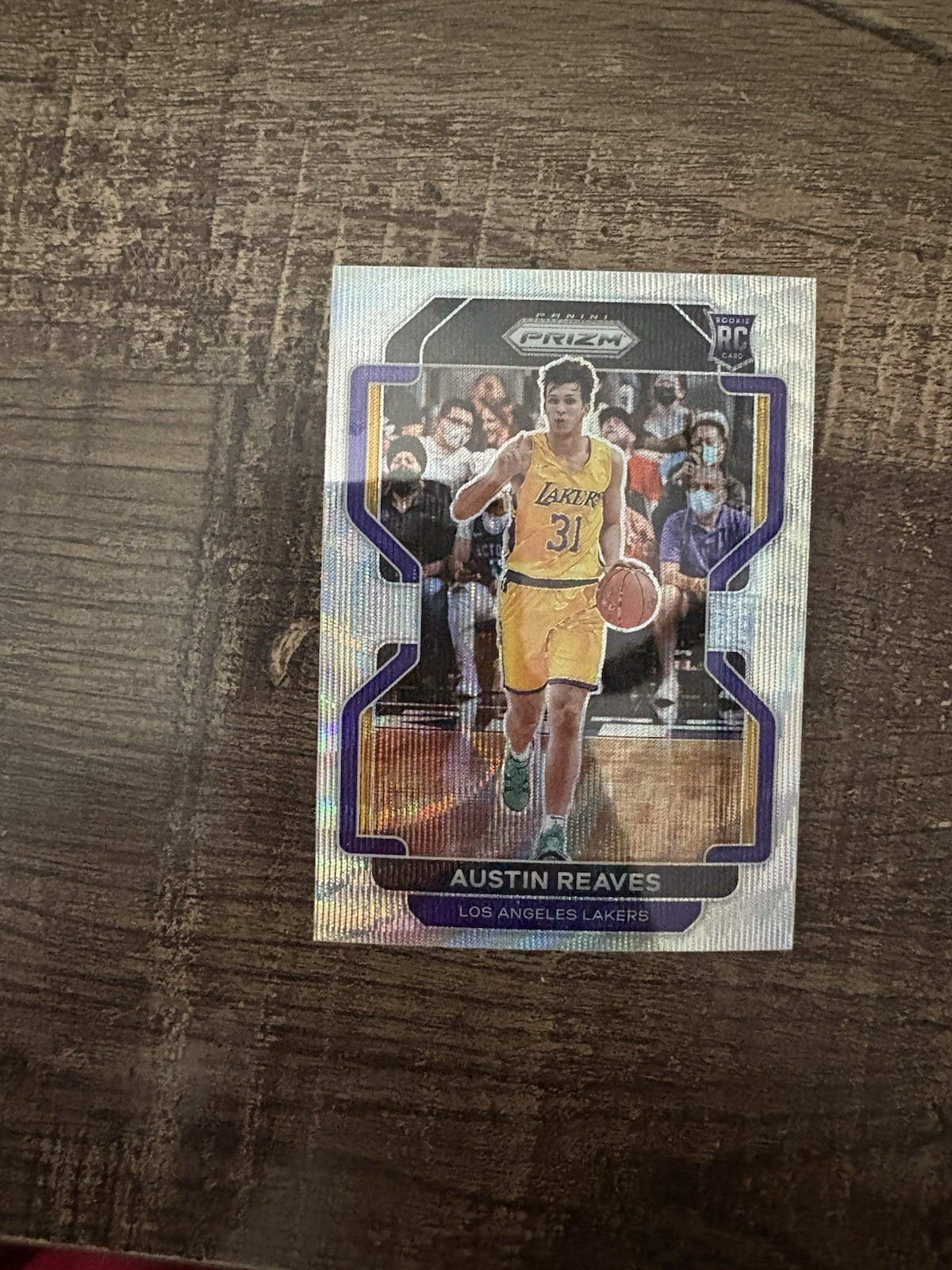 2021-22 Panini Prizm Austin Reaves #165 Silver Wave RC Rookie Lakers