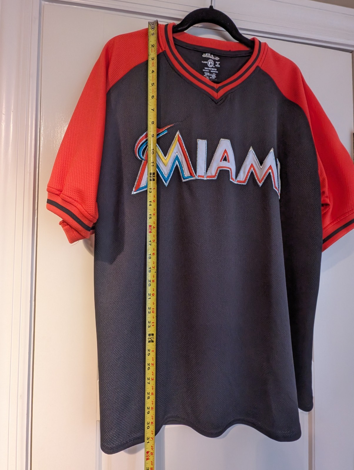 Authentic Miami Marlins Stitches MLB Baseball Jersey XL Stitched Lettering