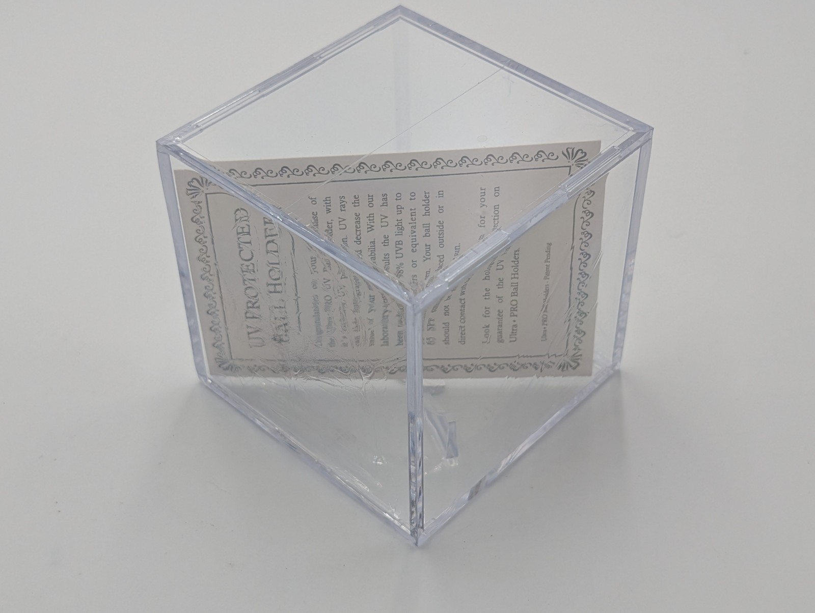 Baseball Display Case – Clear – NEW IN BOX – ULTRA PRO UV BASEBALL CUBES