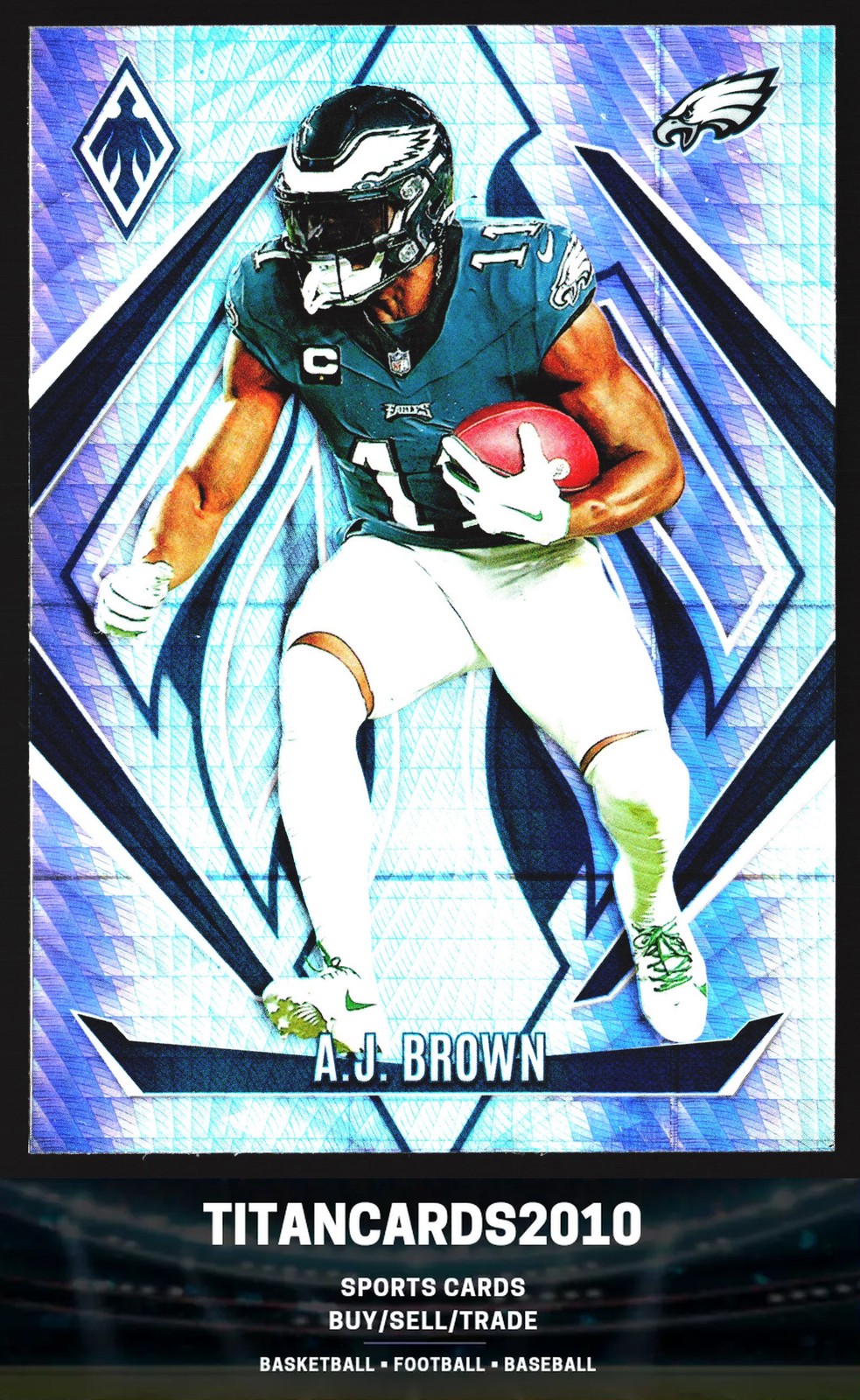 A.J. Brown 2024 Panini Phoenix SILVER Refractor Philadelphia Eagles #1
