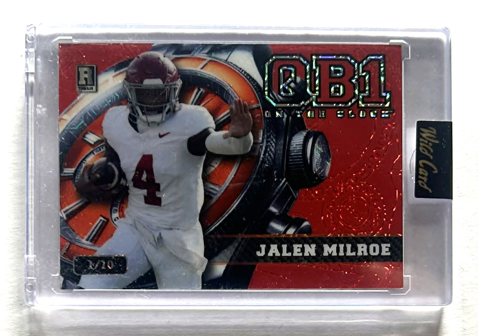 2024 WILD CARD #OCW-RD-JM2 JALEN MILROE QB1 RED 1/10 RC SEATTLE SEAHAWKS ALABAMA