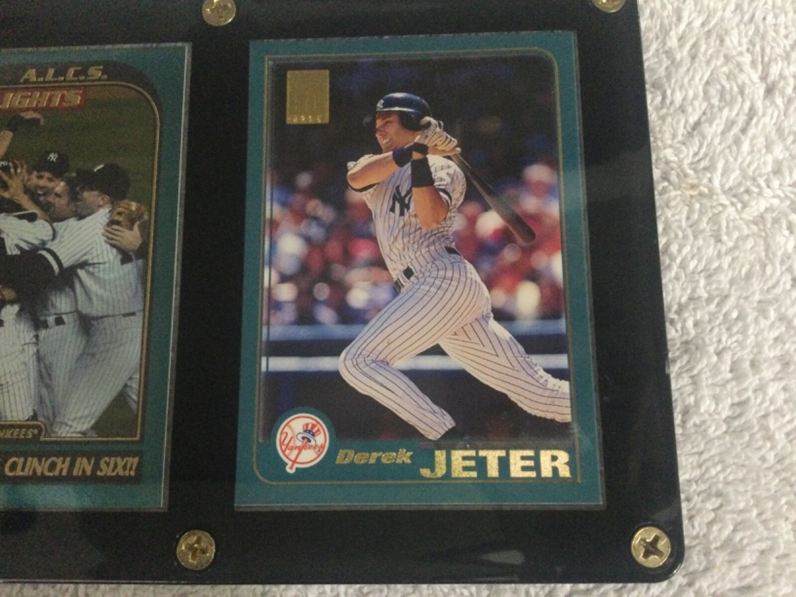2000 Topps Subway Series Derek Jeter #100 & ALCS YANKEES CLINCH IN SIX #405