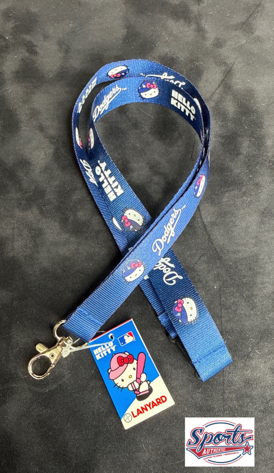 Los Angeles Dodgers Dark Blue Hello Kitty Baseball 16′ Licensed Lanyard RARE