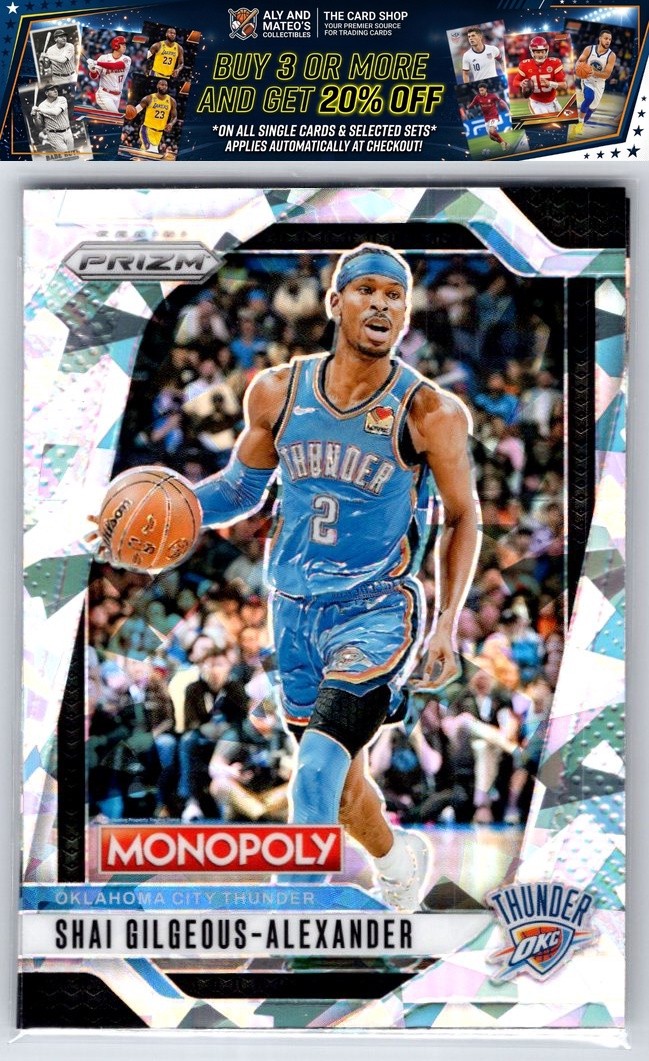 2024-25 Panini Prizm Monopoly #79 Shai Gilgeous-Alexander Ice Prizms