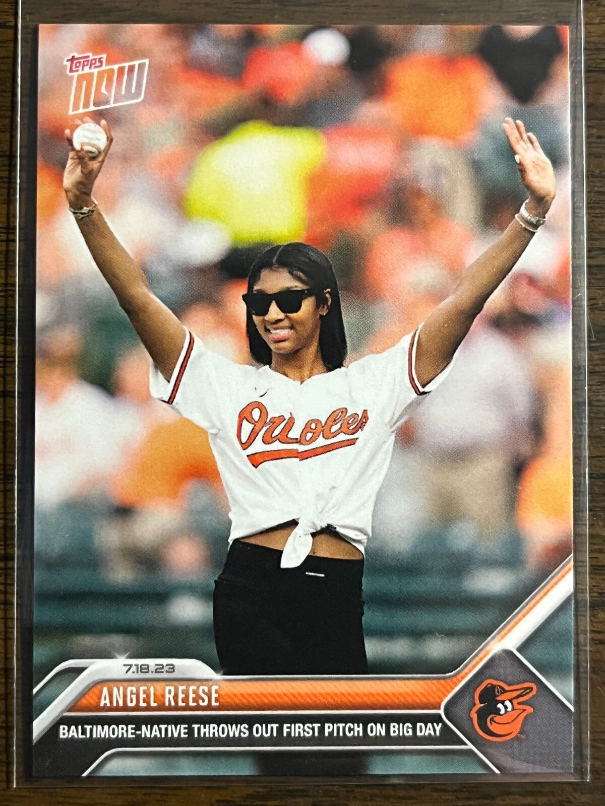 2023 Topps Now #589 Angel Reese LSU Tigers Baltimore Orioles