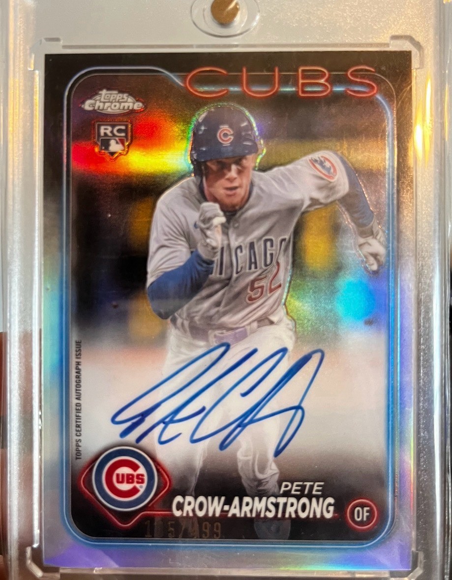 2024 Topps Chrome RC Auto Pete Crow-Armstrong Refractor /499 CHASER PACK