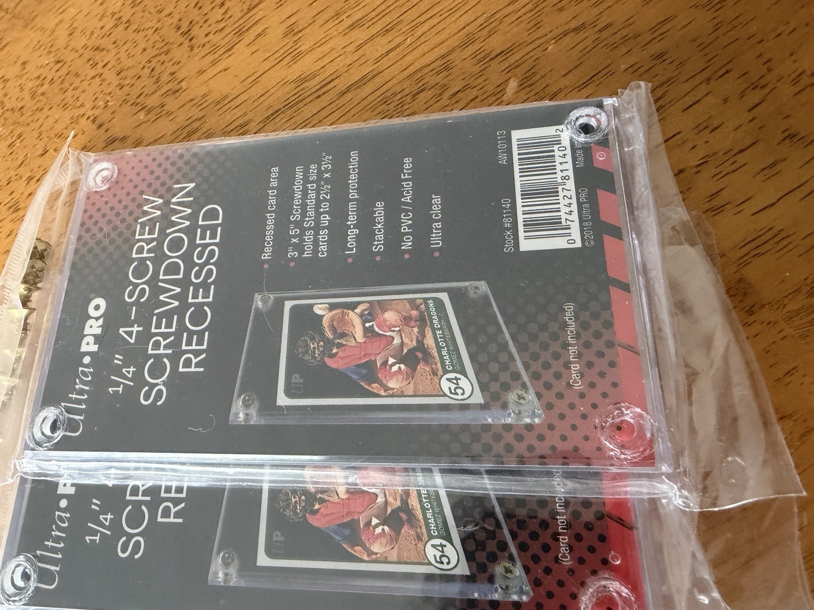 12 Ultra Pro 1/4″ 4-Screw Screwdowns Non Recessed Sports Trading Card Holder 3×5