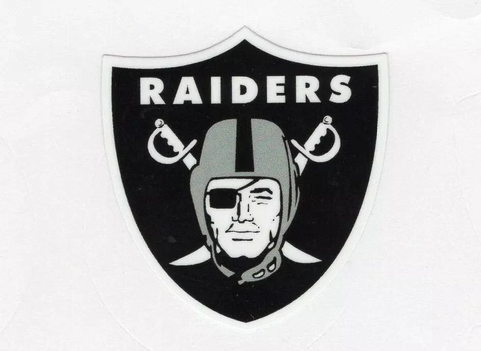 Las Vegas Raiders Vinyl Decal helmet window laptop to 14″ FREE TRACKING