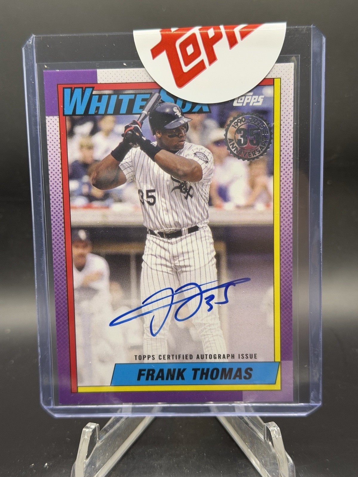 2025 Topps Series 1 Frank Thomas 35th Anniversary 1990 On-Card AUTO #90AU-FTH