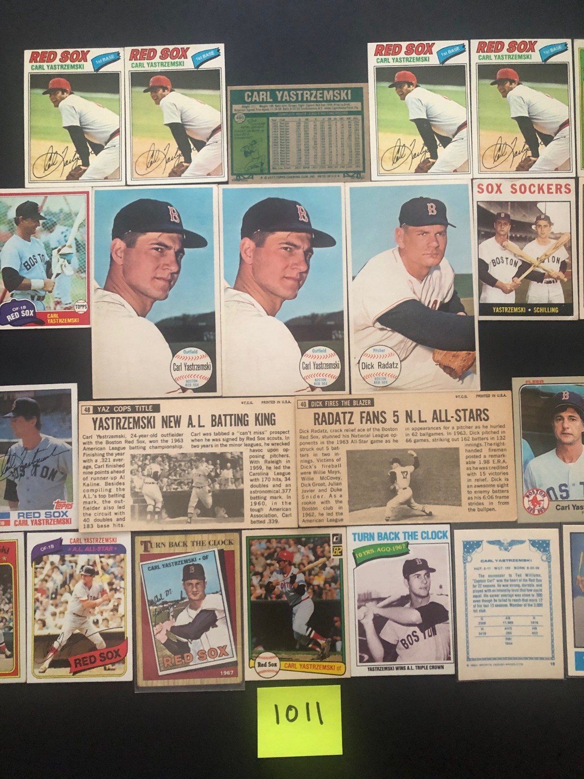 Topps – (22) Carl Yastrzemski (HOF) Boston Red Sox + 3 Giant Sized Cards 1964