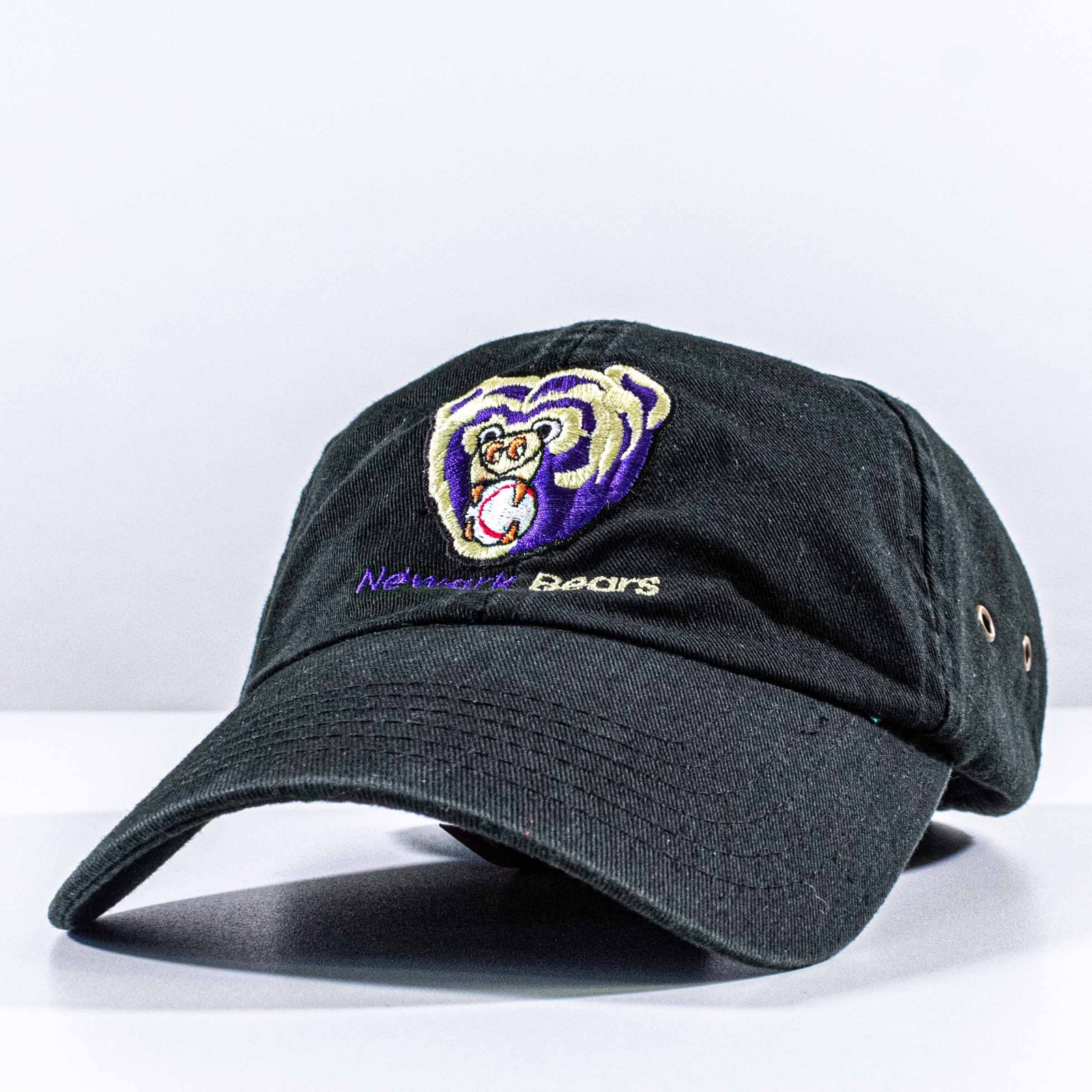 Vintage Newark Bears Hat Adjustable Cap Baseball NJ Minor League Logo Y2K Black