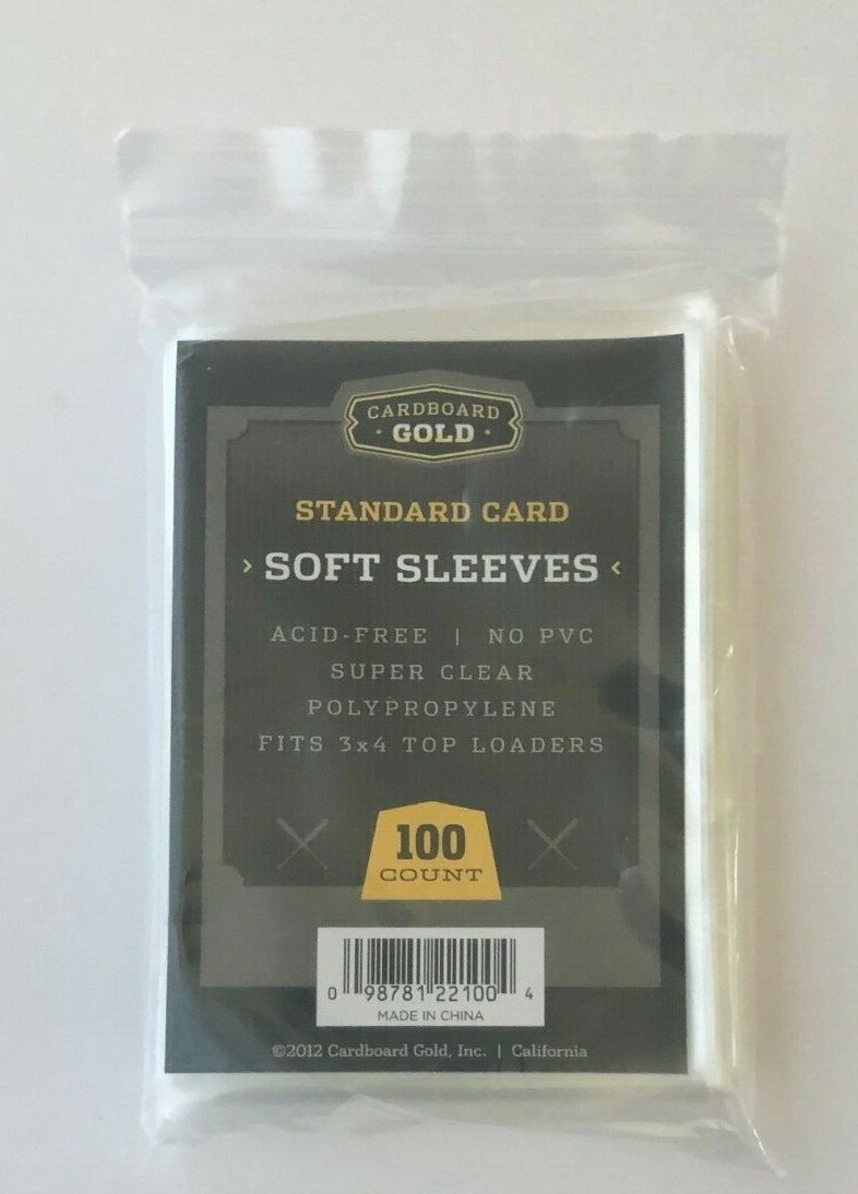 2000 Cardboard Gold Standard Card Soft Sleeves – (20 Pack of 100)