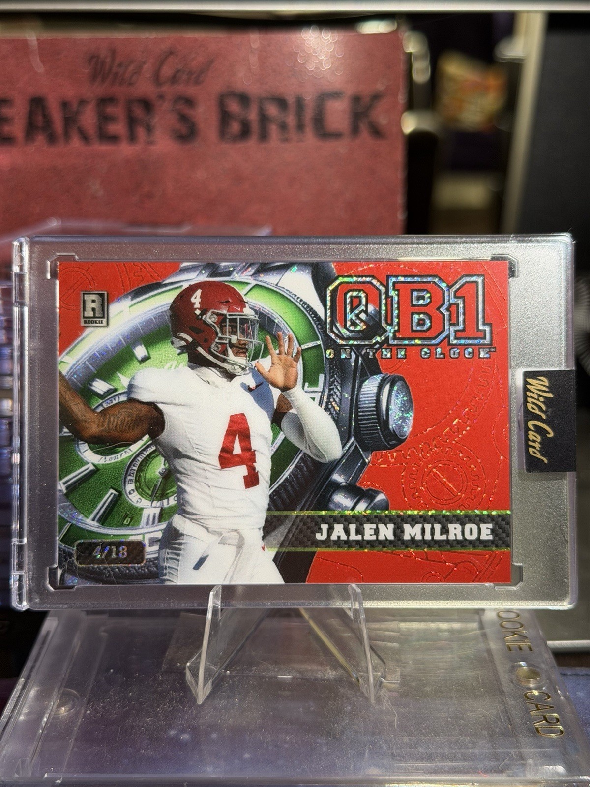 2024 Wild Card Qb1 Jalen Milroe #OCWRDJM1 (RC) Red And Green /18