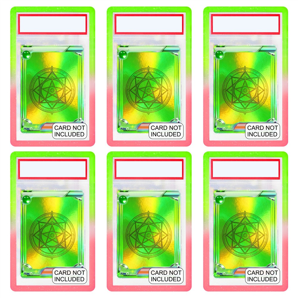 6Pcs Gradient Slab Bumper Guard Protector Skin TPU Stackable For PSA Graded Card