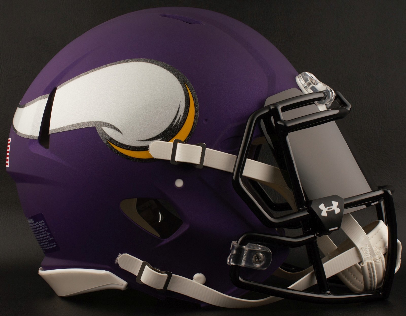 MINNESOTA VIKINGS NFL Football Helmet with BLACK-TINT Visor / Eye Shield