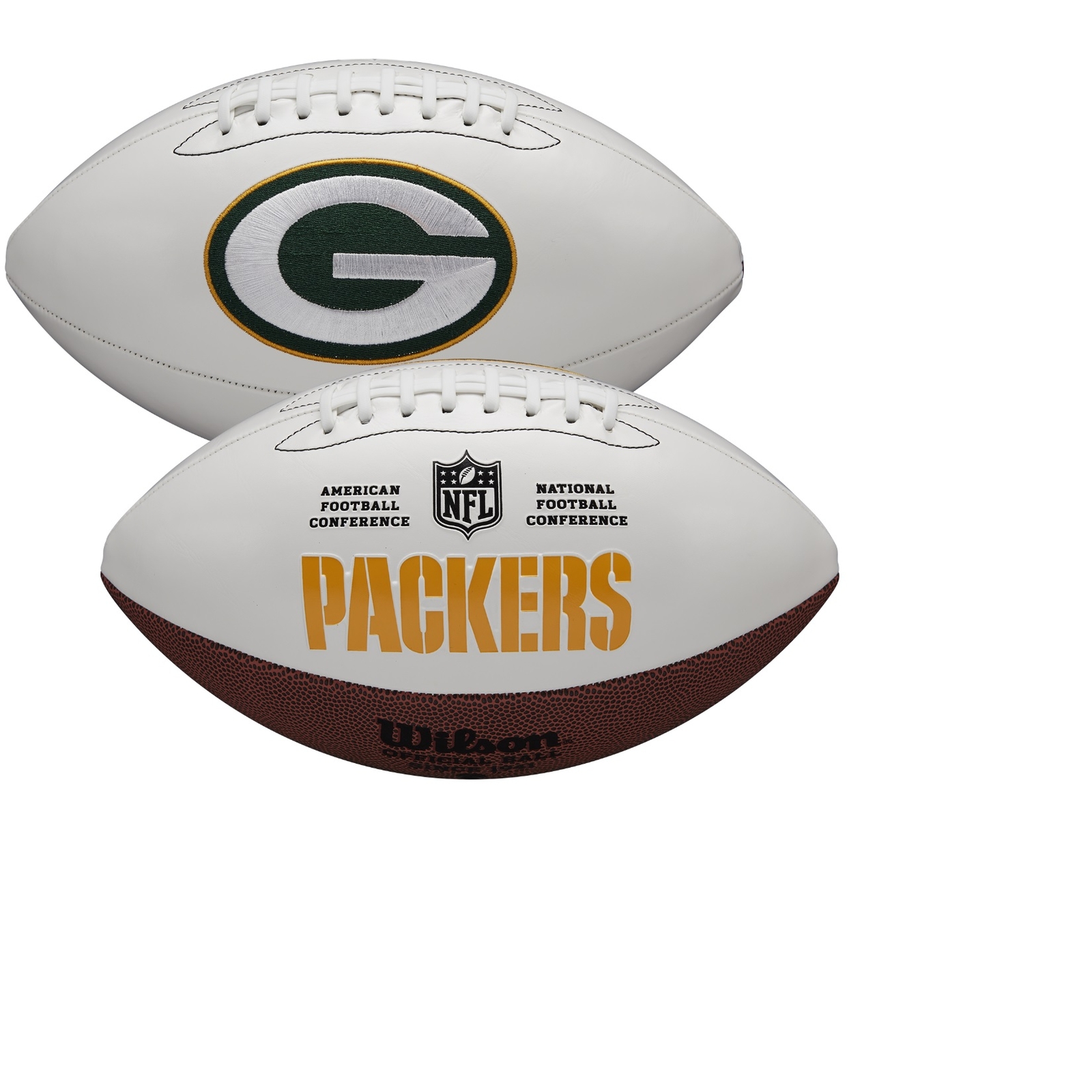 Green Bay Packers Full Size Official Autograph Signature Series White Football