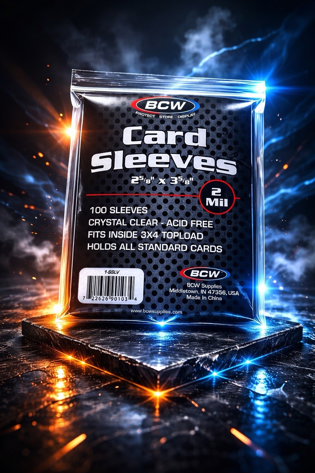100 Loose BCW Standard Soft Penny Sleeves Card Protectors-Fast Free Ship