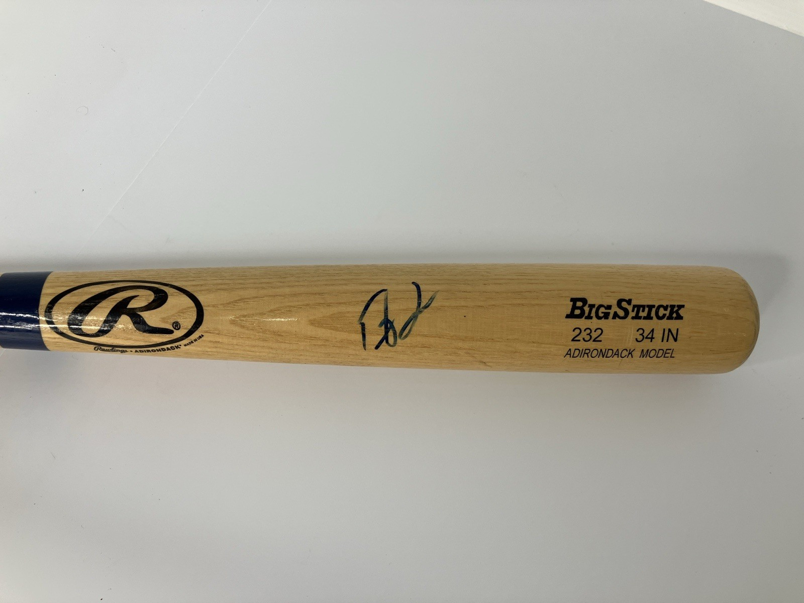 Rawlings Big Stick Bat Signed Professional Model Wood 34″ Unknown Autograph
