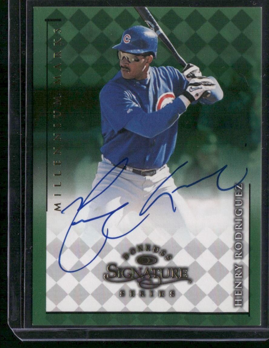 1998 Donruss #NNO Henry Rodriguez Signature Series Millennium Marks Auto #/1100