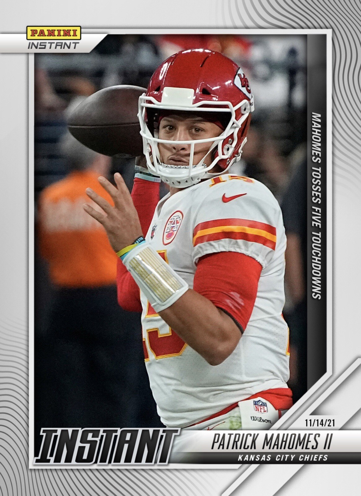 2021 Instant #105 PATRICK MAHOMES “MAHOMES TOSSES 5 TD PASSES” #’d 1/290 *READ*