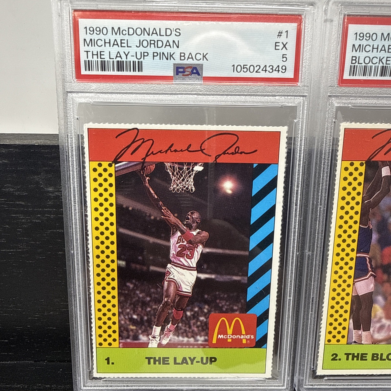 1990 McDonald Michael Jordan Pink Back 1-8 PSA Graded 3-6