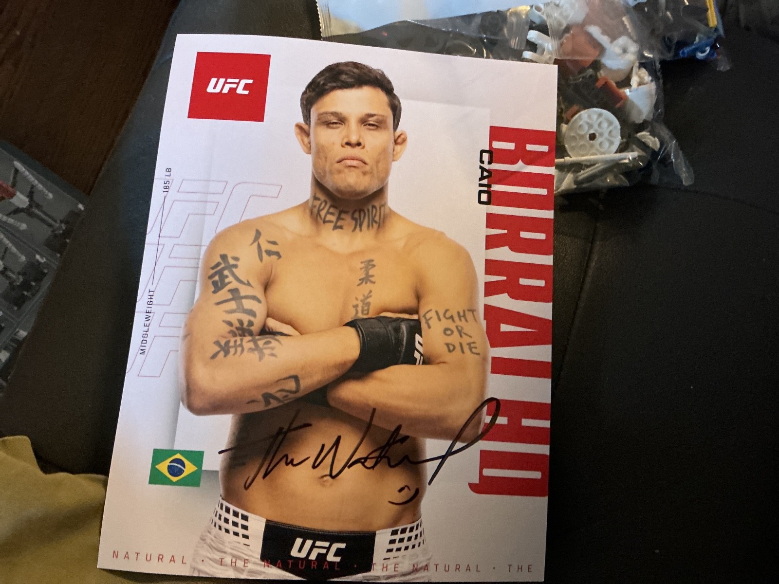 Caio Borralho Signed 8×10 UFC Photo Card Autograph MMA
