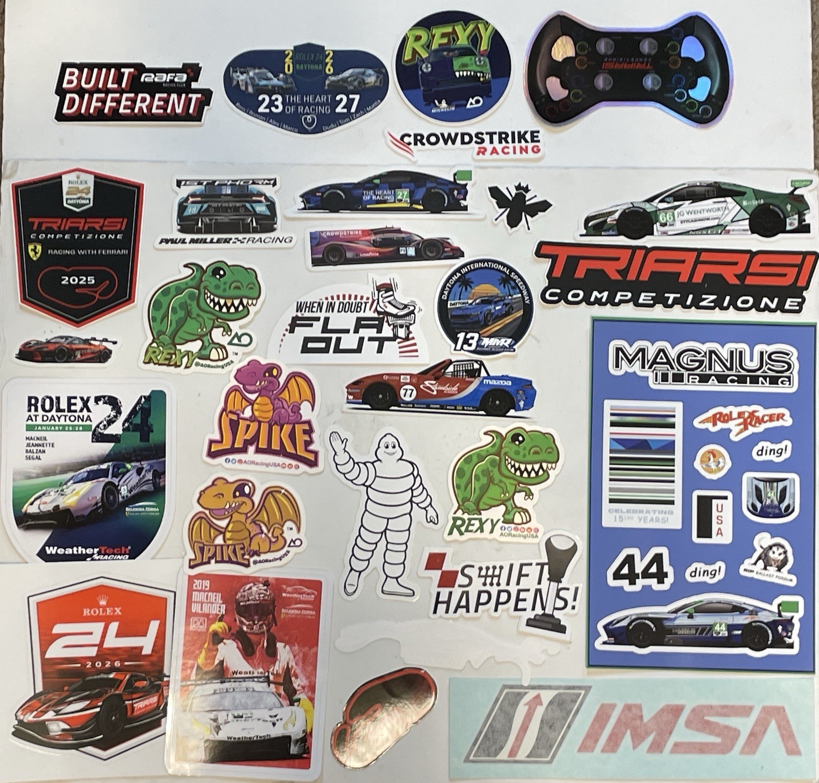 Rolex 24 Hours Of Daytona Road America IMSA Decal Sticker Mixed Lot Of 29