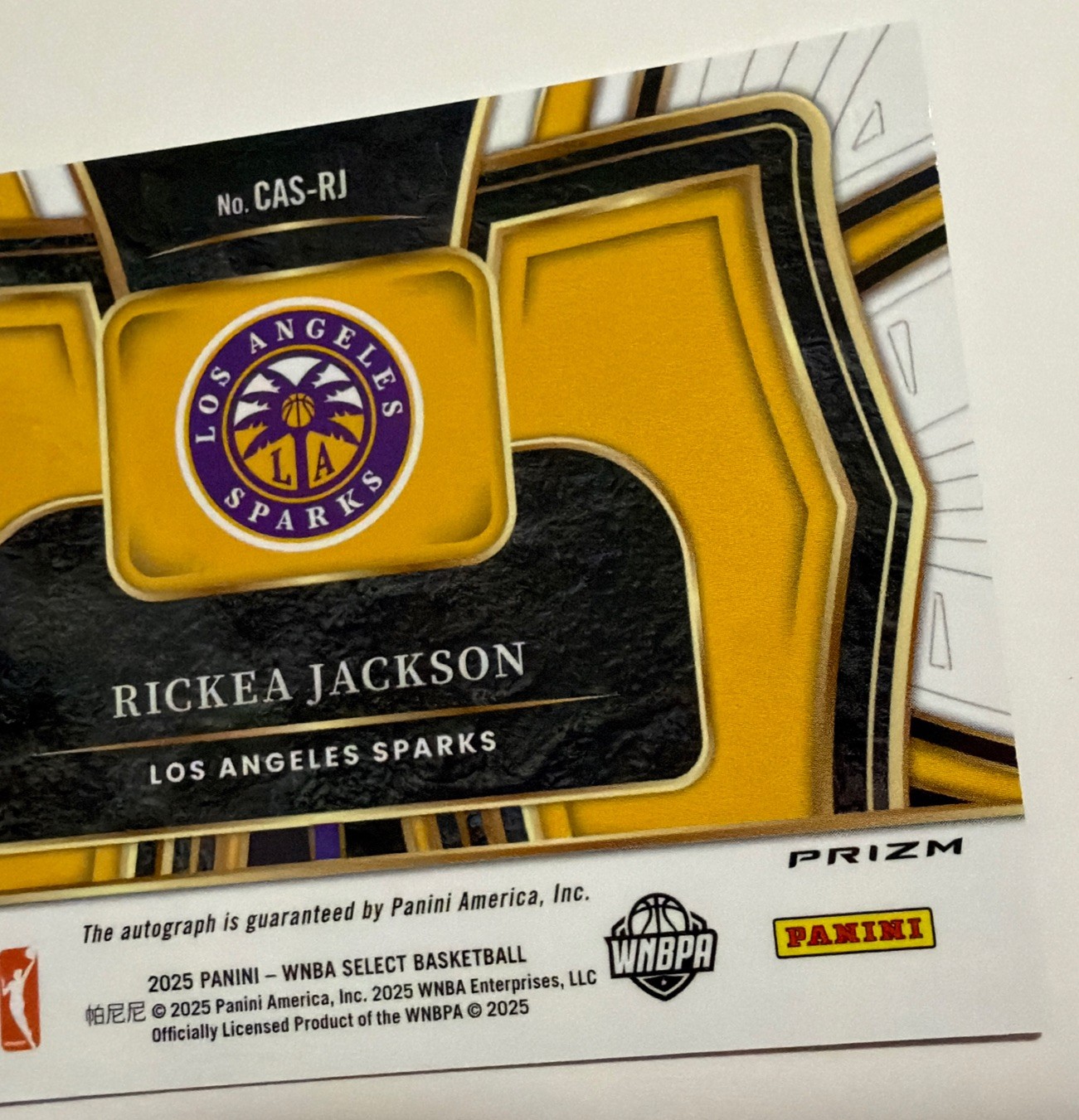 Rickea Jackson Courtside Action Silver Prizm Auto ( 2025 Select WNBA Sparks Sky)