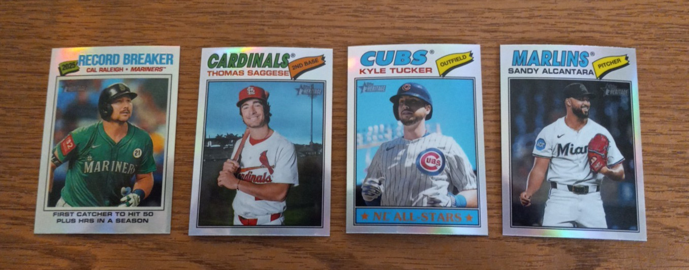 2026 Topps Heritage Baseball Card INSERT Singles – Create Own Lot