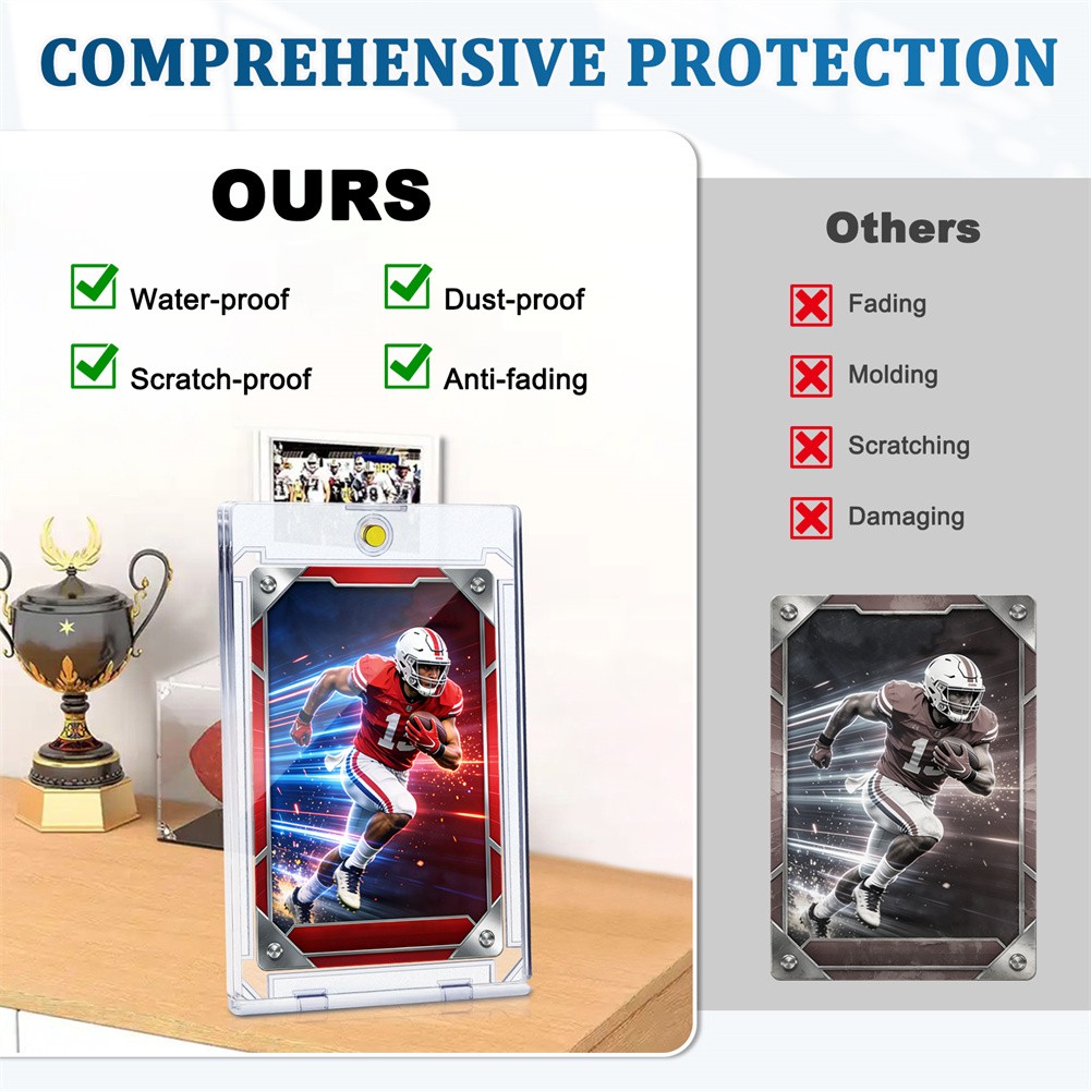 175Pcs 35PT Acrylic Magnetic Card Holder For Baseball Trading Cards Protector