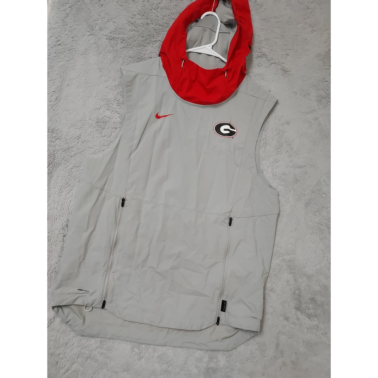 Georgia Bulldogs Jacket Mens Medium Nike On Field Shield Trading Hoodie NCAA M