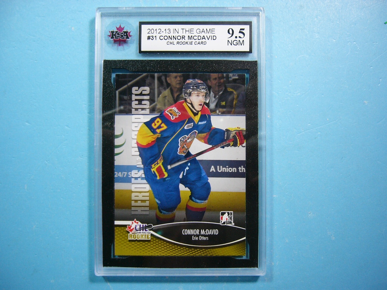 2012/13 IN THE GAME HOCKEY CARD #31 CONNOR MCDAVID CHL ROOKIE RC KSA 9.5 NGM ITG