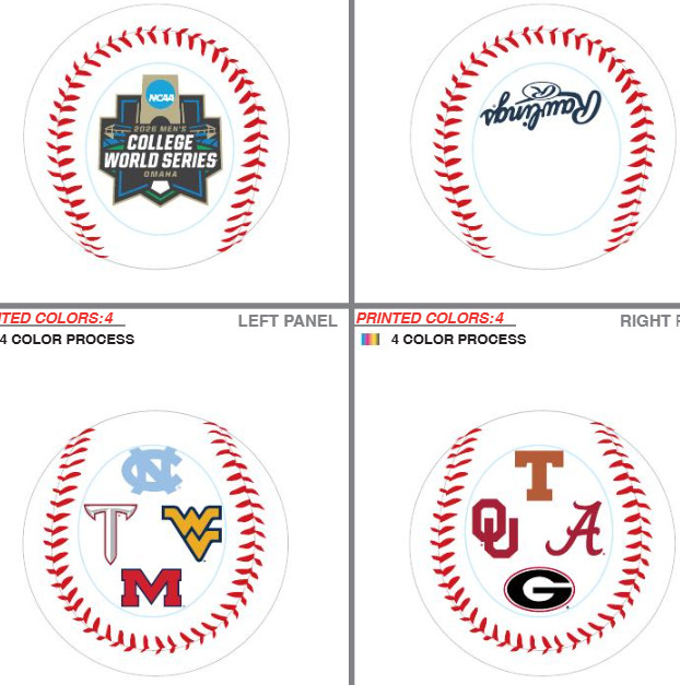 2026 College World Series Rawlings Baseball Troy West Virginia Georgia Ole Miss