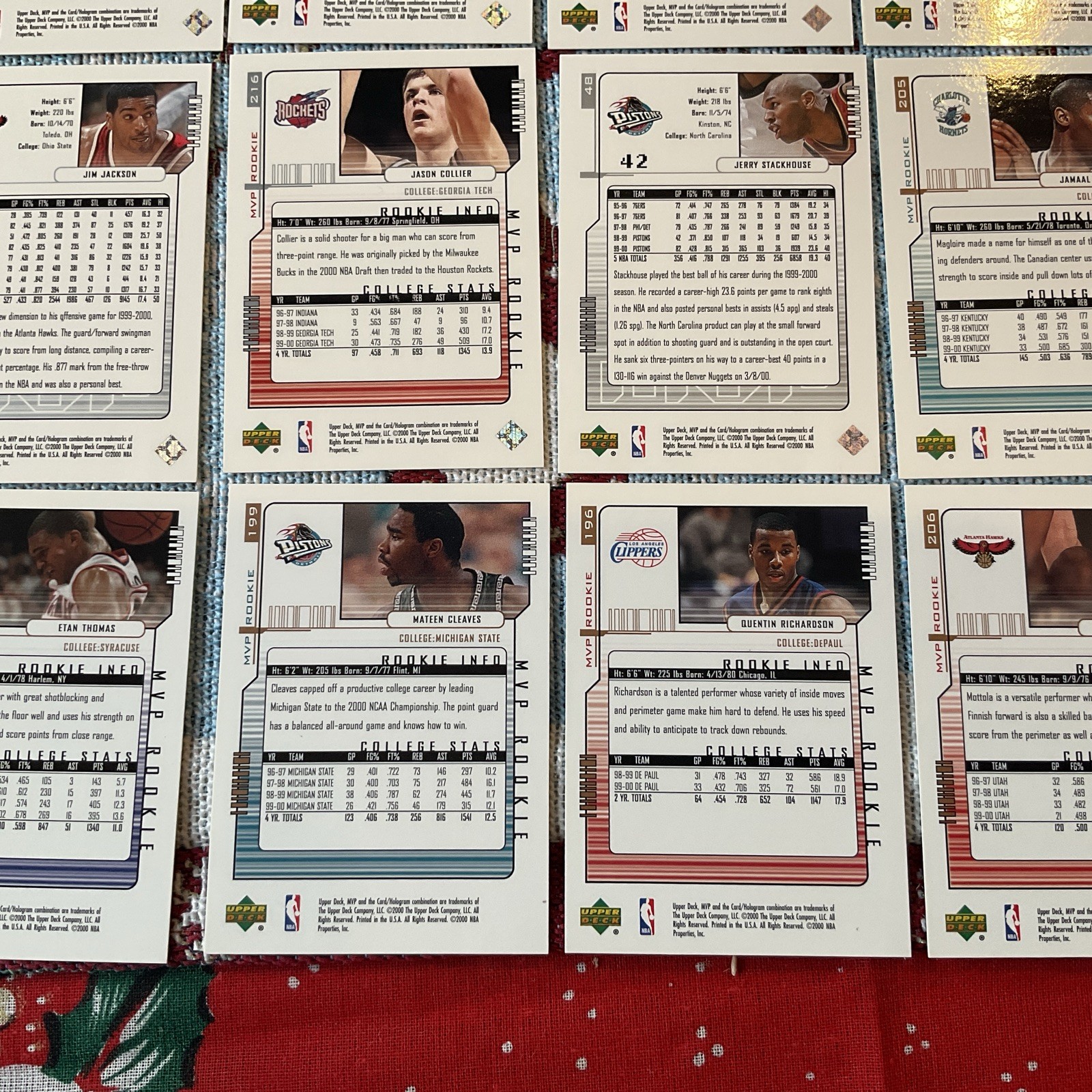 1999-00 Upper Deck MVP SILVER SCRIPT AND REG Basketball Lot Of 12 SEE List.