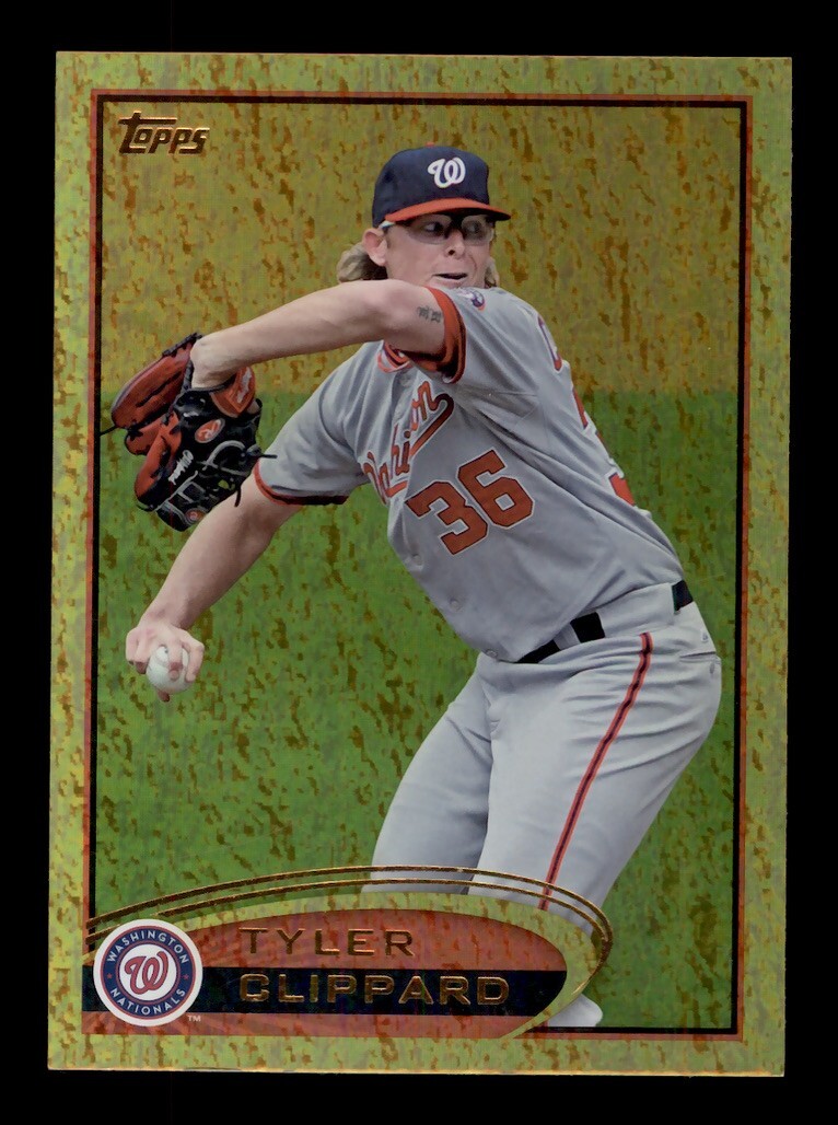 2012 TOPPS #503 TYLER CLIPPARD GOLD SPARKLE FOIL WASHINGTON NATIONALS