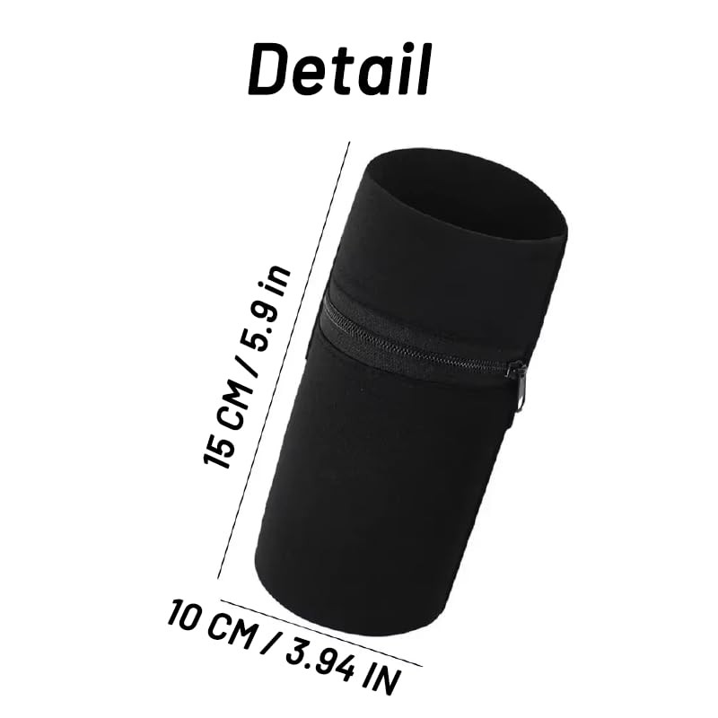 2 Pack Wrist Wallet – Lightweight 8.5x8cm (3.35×3.15 inches), Black x 2