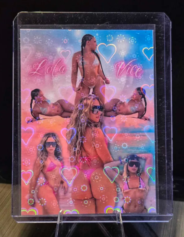 Lola Vice Custom WWE UFC MMA Refractor Rookie Holo Prizm Rookie Card RC