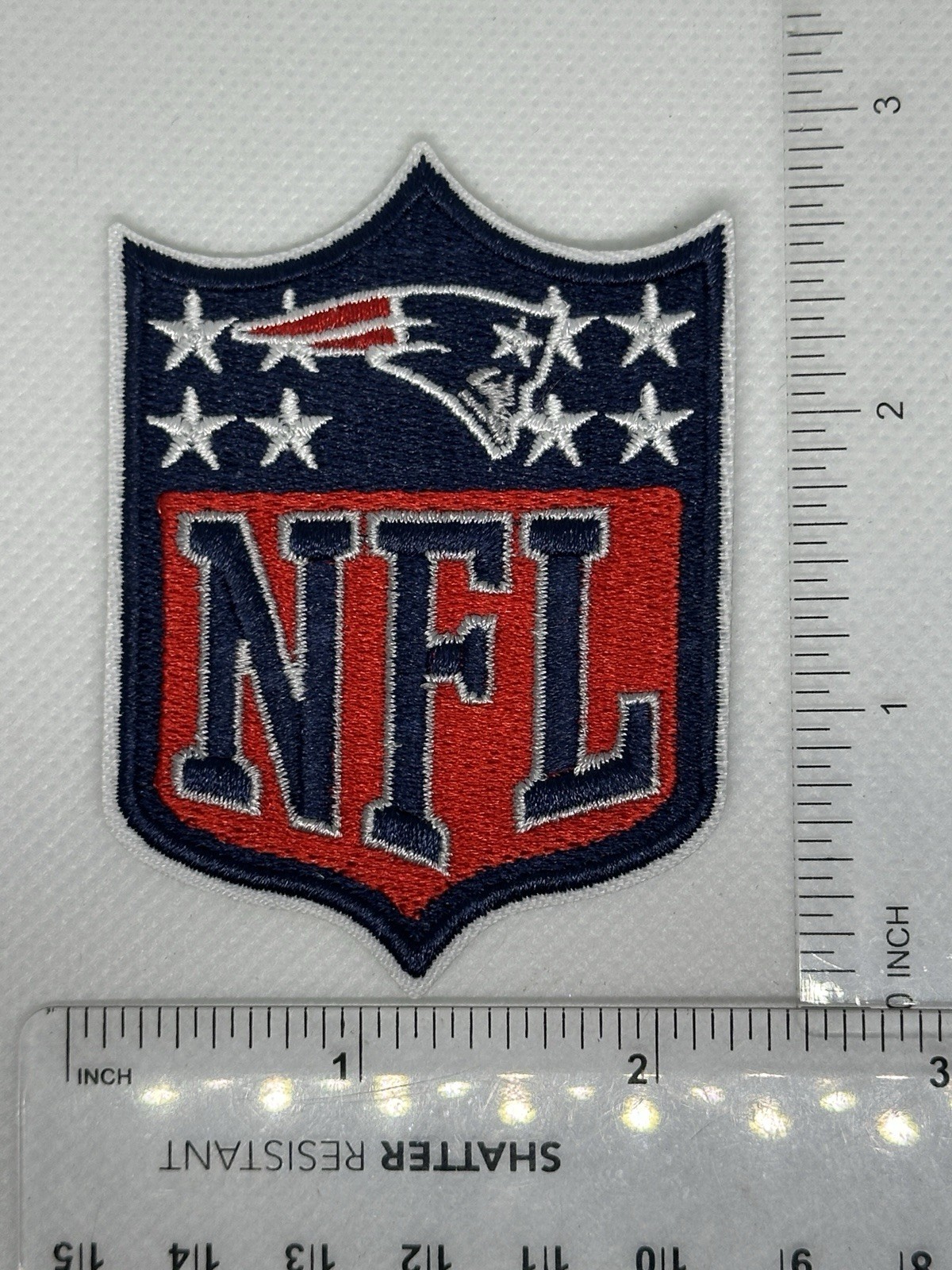 New England Patriots NFL Logo Patch 2” X 3” Iron On Embroidered