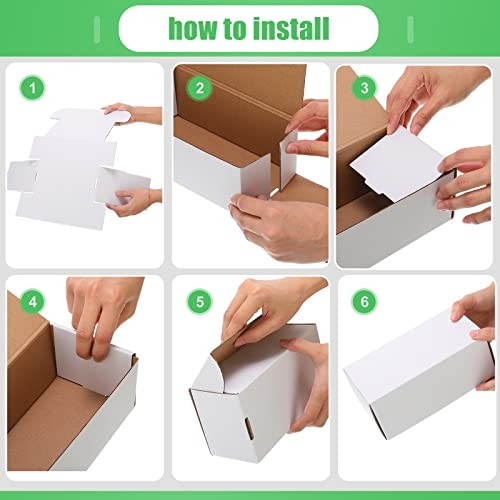 Pcs 400 Count Trading Card Storage Box Cardboard Baseball Card 10 White