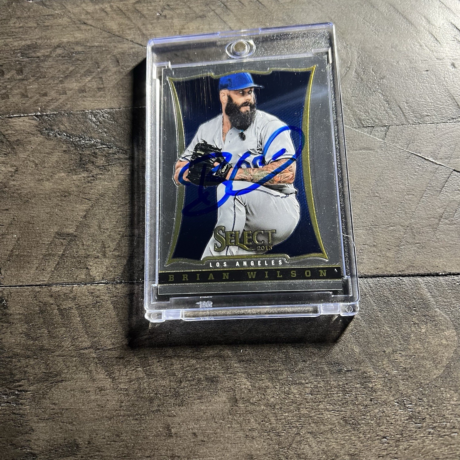 Brian Wilson Signed IP Autograph Los Angeles Dodgers 2013 Panini Select